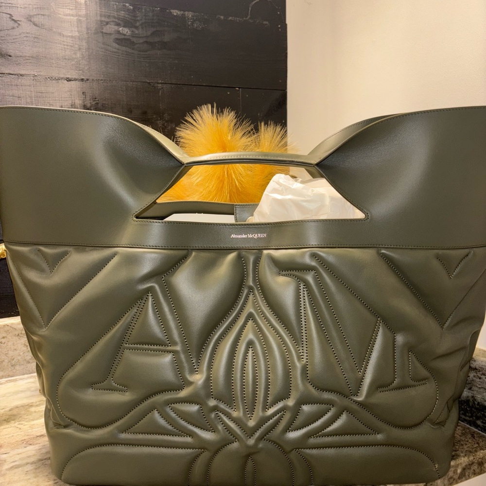 Alexander McQueen Dark Green Tote Bag